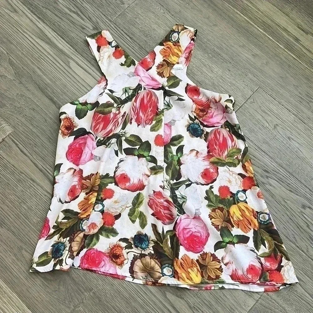 FOURTEENTH Place | Nordstrom floral rose flowy  tank top